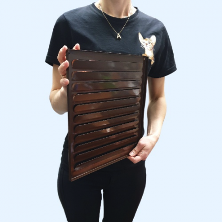 РМ 300х300 коричневая Решётка вентиляционная металлическая