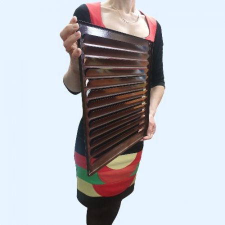 РМ 350х350 коричневая Решётка вентиляционная металлическая