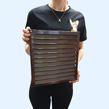 РМ 300х300 коричневая Решётка вентиляционная металлическая