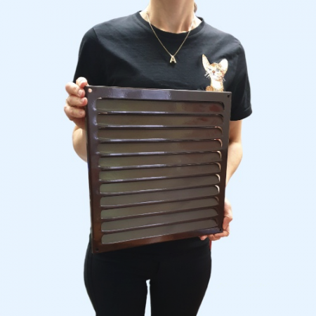 РМ 300х300 коричневая Решётка вентиляционная металлическая