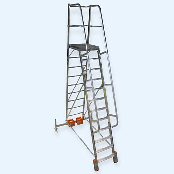 Лестница с платформой Vario траверса 1365 Krause 9 ступеней (833150)