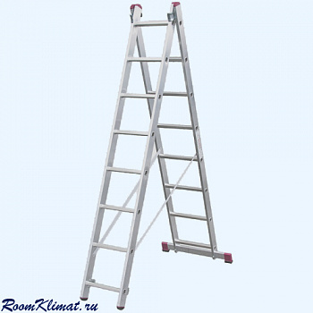 KRAUSE Corda 2х11 (010223) Лестница алюминиевая универсальная двусторонняя с перекладинами