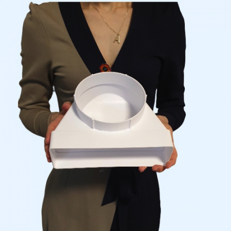 620СК12,5ФП ERA Переходник СКФП D125 90° 60х204 пластик