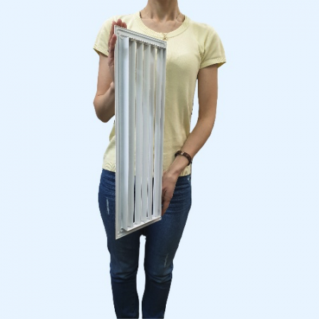 1WA 500*150 Shuft алюминиевая настенная однорядная решетка с регулируемыми жалюзи