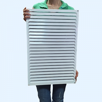 РМ 400х600 белая Решётка вентиляционная металлическая