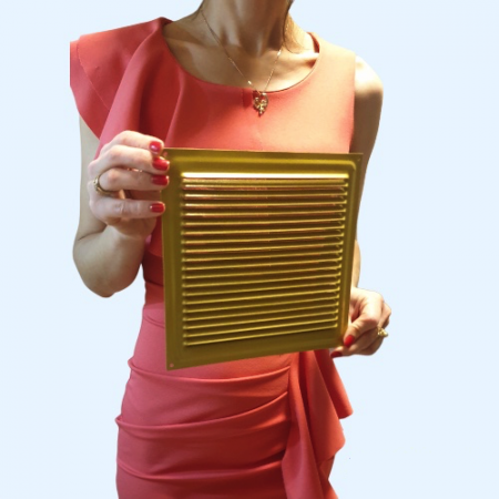 200х200 золото Решётка металлическая без бортика