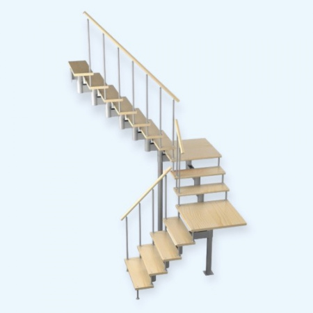 Спринт 180 2/1/5 (h 2520-2660) Лесенка Модульная лестница поворот на 180С