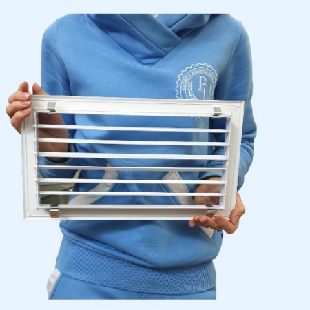 1WA 300*150 Shuft алюминиевая настенная однорядная решетка с регулируемыми жалюзи