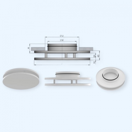 LCAN 100 Airone Плоский универсальный потолочный диффузор