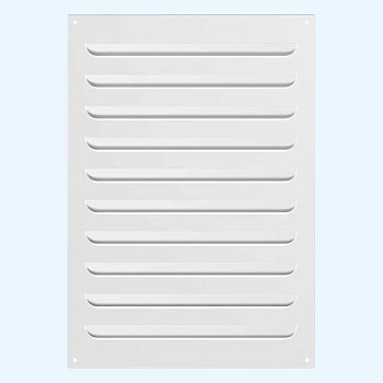 Решетка вентиляционная МВР жалюзи 350х500 окрашенная сталь белый ERA