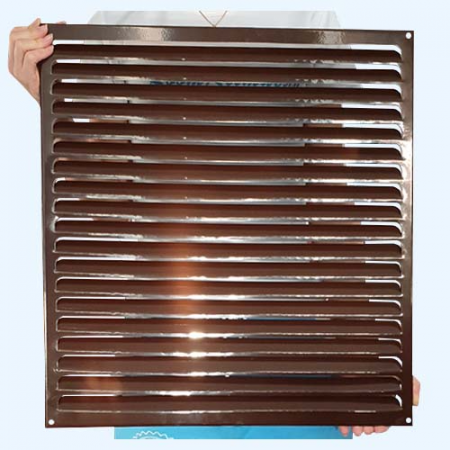 РМ 500х500 коричневая Решётка вентиляционная металлическая