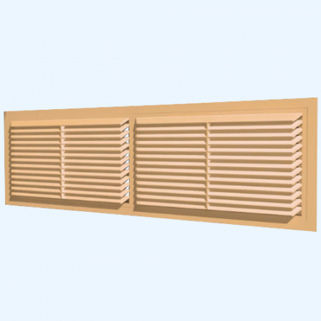 4513РП Beige (бежевый) фланец 432х117 переточная 455х133 ЭРА (ERA) Решетка вентиляционная РП пластик