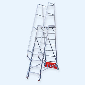 Лестница с платформой Vario траверса 750 Krause 9 ступеней (833044)