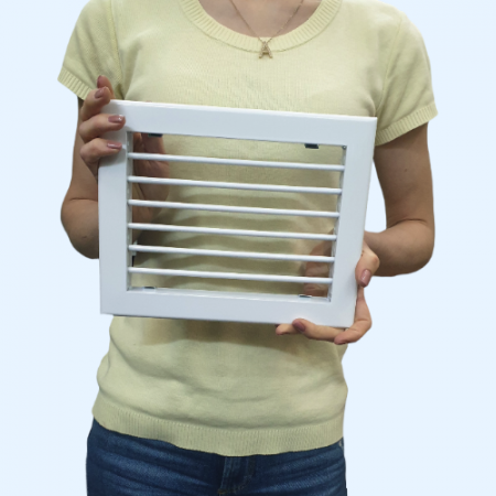 1WA 200*150 Shuft алюминиевая настенная однорядная решетка с регулируемыми жалюзи