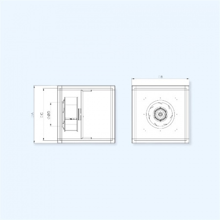 TMB 560T Sysimple Вентилятор для квадратного канала с назад загнутыми лопатками