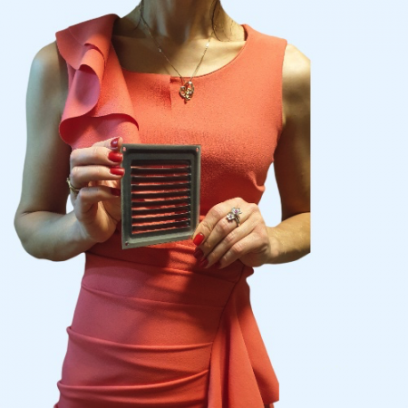 100х100 хром Решётка металлическая без бортика