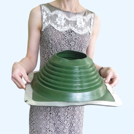 Манжета кровельная прямая зеленая №7 EPDM (152-280 мм)