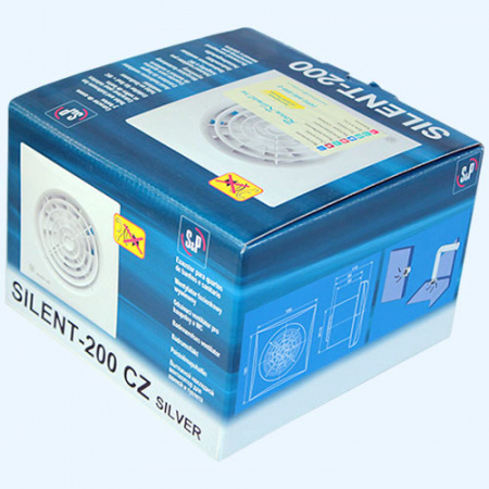 SILENT-200 CZ SILVER Soler&Palau Накладной бытовой вентилятор SILENT-200 CZ SILVER Soler&Palau Накладной бытовой вентилятор