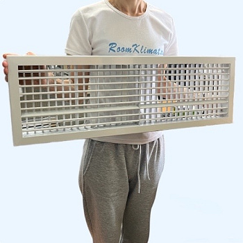 2WA 700*200 Shuft алюминиевая настенная двухрядная решетка с регулируемыми жалюзи