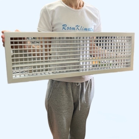 2WA 700*200 Shuft алюминиевая настенная двухрядная решетка с регулируемыми жалюзи