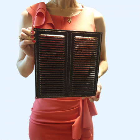 250х250 медь Решётка металлическая без бортика