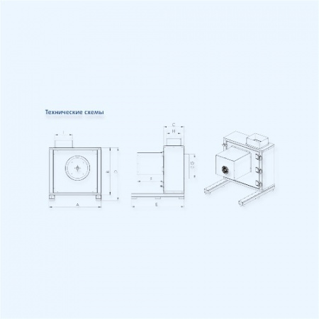 TKBT 200M Sysimple кухонный вытяжной вентилятор с вперед загнутыми лопатками