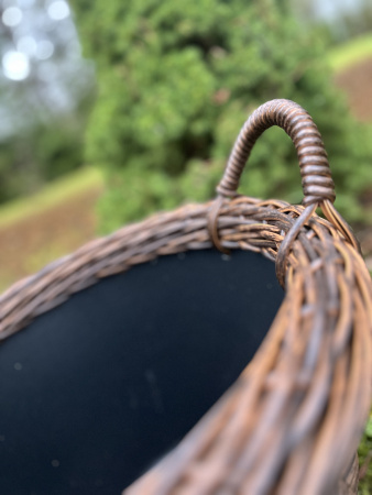 Кашпо из искусственного ротанга дуб 16 литров луковая корзина