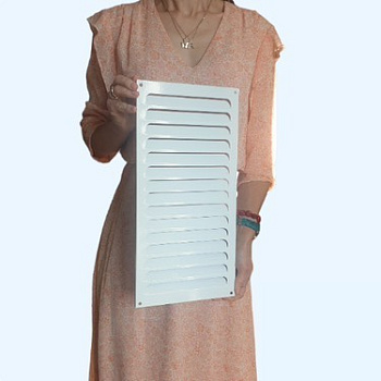 РМ 200х400 белая Решётка вентиляционная металлическая