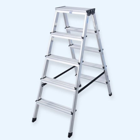 Krause Monto Dopplo 2х5 (120342) Двусторонняя алюминиевая стремянка со ступенями
