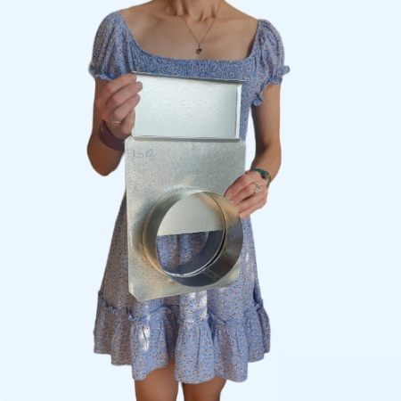 Шибер оцинкованный (задвижка) 160 Ц