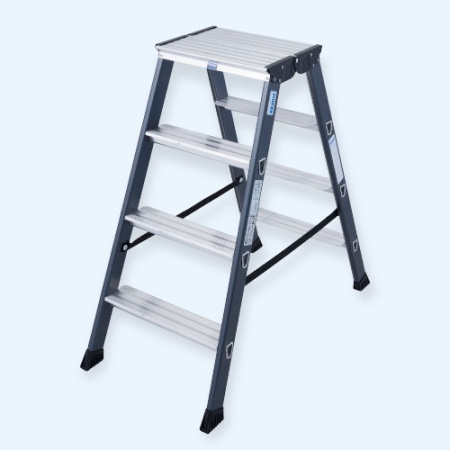 Krause Monto SePro D 2×4 (125811) Двухсторонняя лестница стремянка с анодированным покрытием