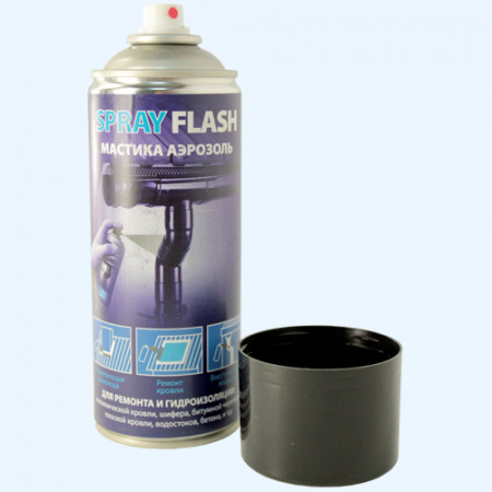 Мастика аэрозоль SPRAY FLASH для гидроизоляции серая