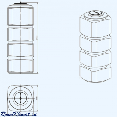 Полимер F 1000 Пластиковый бак емкость для воды