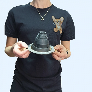 Манжета кровельная прямая №1 черная EPDM (6-50 мм)