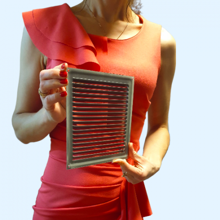 175х175 хром Решётка металлическая без бортика