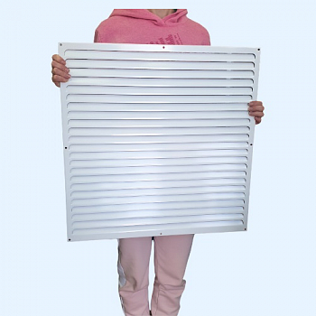 РМ 600х600 белая Решётка вентиляционная металлическая