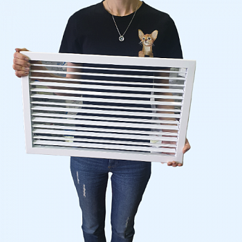 1WA 500*300 Shuft алюминиевая настенная однорядная решетка с регулируемыми жалюзи