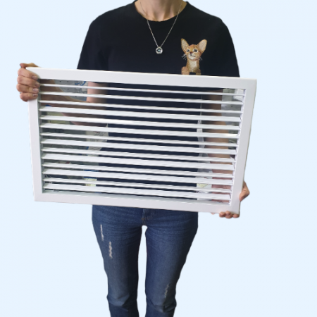 1WA 500*300 Shuft алюминиевая настенная однорядная решетка с регулируемыми жалюзи