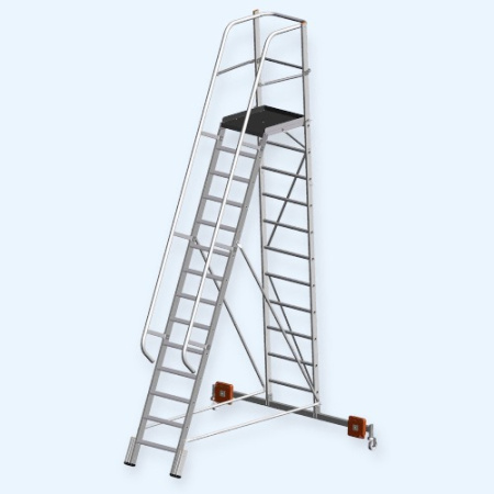 Лестница с платформой Vario траверса 2000 Krause 10 ступеней (833358)