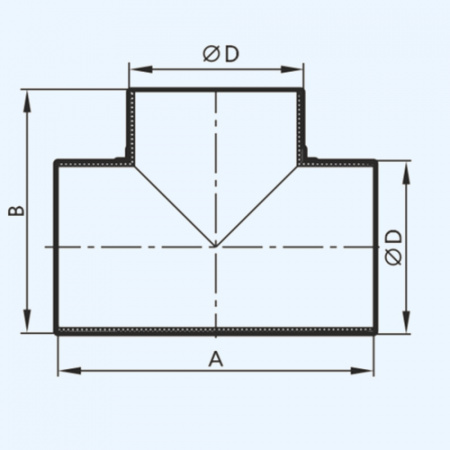 10ТП ERA Тройник ТП D100 пластик