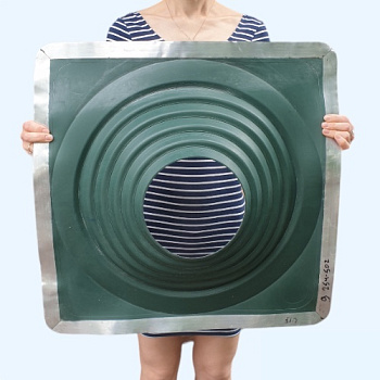 Манжета кровельная прямая из термостойкой EPDMп резины зеленая № 9 (254-502 мм)