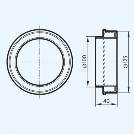 1012,5РП ERA Редуктор РП D125 D100 пластик