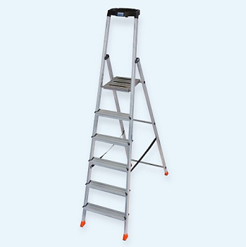 KRAUSE MONTO SAFETY 6 ступеней (128966) Алюминиевая стремянка с полкой для инструмента KRAUSE MONTO SAFETY 6 ступеней (128966) Алюминиевая стремянка с полкой для инструмента