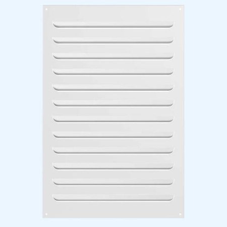 Решетка вентиляционная МВР жалюзи 400х600 окрашенная сталь белый ERA