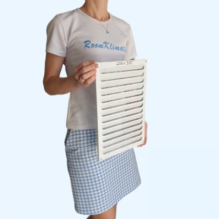 РМ 250х350 белая Решётка вентиляционная металлическая