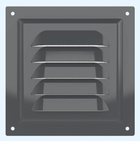 1212МЭ Gray (серый) ERA Решетка вентиляционная МЭ сетка 125х125 окраш.сталь