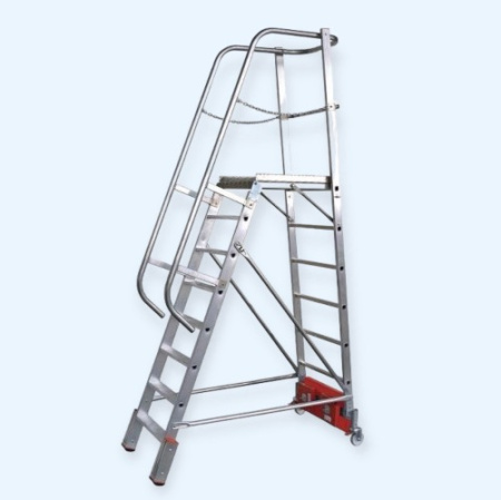 Лестница с платформой Vario траверса 750 Krause 8 ступеней (833037)