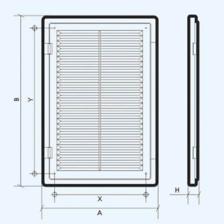 1510ДФ Люк Декофот ДФ накладной вентилируемый 150х100 пластик EVECS