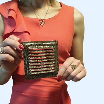 100х100 бронза Решётка металлическая без бортика