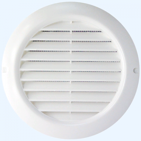 Решетка вентиляционная пластиковая круглая Vents МВ 150 бВС белая